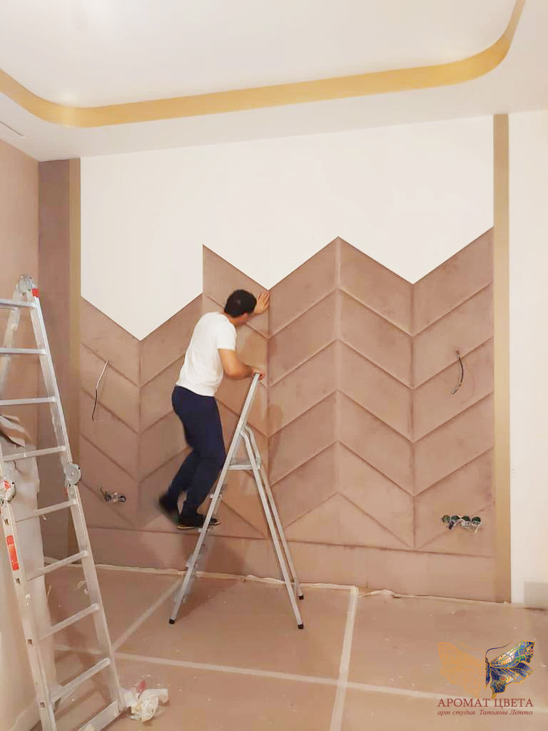 Как монтировать на стену мягкие панели